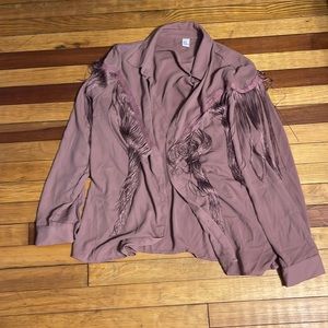 Pink Fringe button up